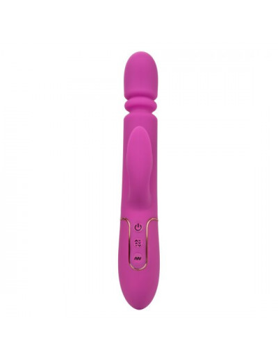 Лиловый вибратор с поступательными движениями Shameless Slim Player - 22,75 см.