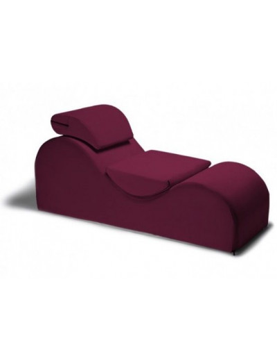 Бордовое вельветовое кресло для любви Liberator Esse Sex Chair