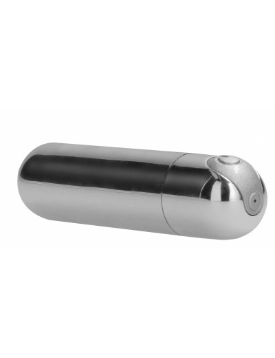 Серебристая перезаряжаемая вибропуля 7 Speed Rechargeable Bullet - 7,7 см.