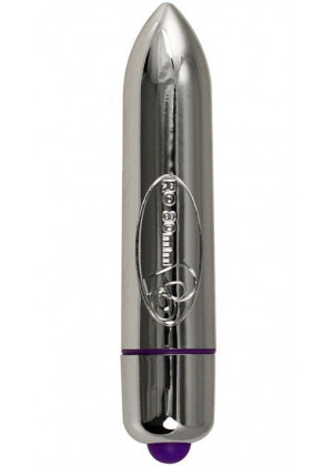 Серебристая вибропулька RO-80MM 7-SPEED CHROME - 7,9 см.
