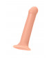 Телесный фаллос на присоске Silicone Bendable Dildo L - 19 см.