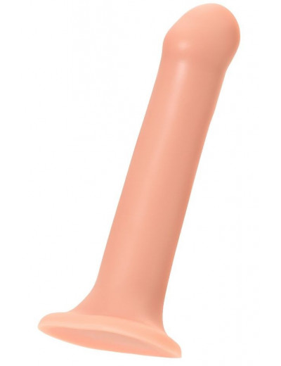 Телесный фаллос на присоске Silicone Bendable Dildo L - 19 см.