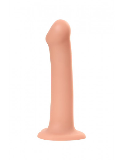 Телесный фаллос на присоске Silicone Bendable Dildo L - 19 см.