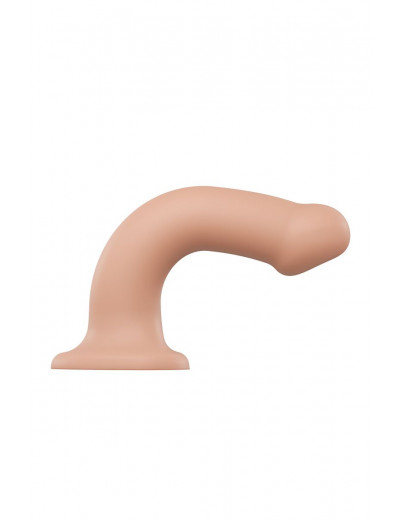 Телесный фаллос на присоске Silicone Bendable Dildo L - 19 см.