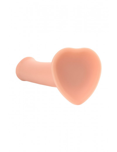 Телесный фаллос на присоске Silicone Bendable Dildo L - 19 см.
