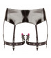Черная сбруя на бедра с зажимами для половых губ Suspender Belt with Clamps