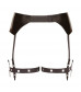Черная сбруя на бедра с зажимами для половых губ Suspender Belt with Clamps