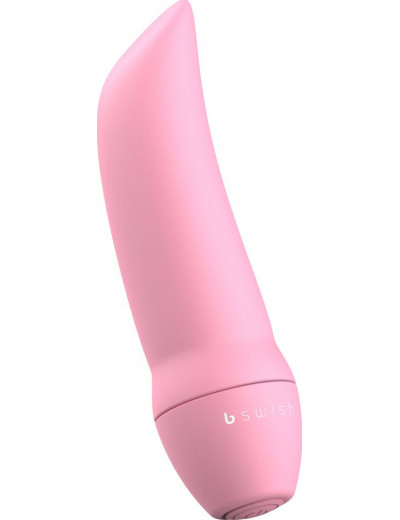 Розовая вибропуля Bmine Basic Curve - 7,6 см.