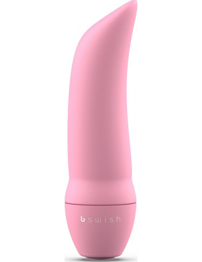 Розовая вибропуля Bmine Basic Curve - 7,6 см.