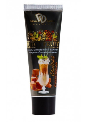 Интимный гель-смазка JUICY FRUIT с ароматом солёной карамели - 30 мл.
