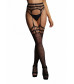 Чулки на поясе из мягкой сетчатой ткани Garterbelt Stockings With Open Design