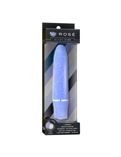 Голубая вибропуля Bliss Vibe - 10,1 см.