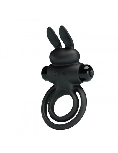 Черное эрекционное кольцо с вибростимуляцией клитора Vibrant Penis Ring III