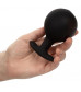 Черная расширяющаяся анальная пробка Weighted Silicone Inflatable Plug Large - 8,25 см.