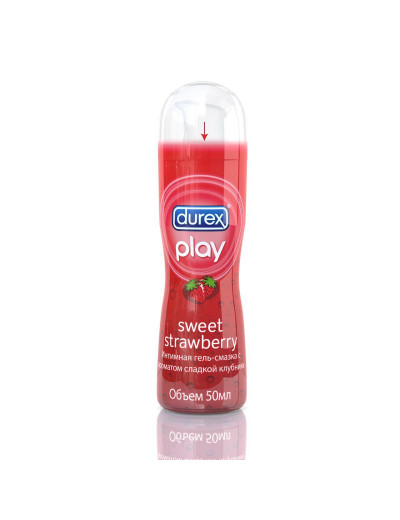 Интимная гель-смазка DUREX Play Sweet Strawberry с ароматом сладкой клубники - 50 мл.