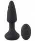 Черная анальная вибровтулка Remote Controlled Butt Plug - 14,2 см.