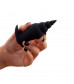 Чёрный анальный вибратор Kiki - 9,5 см.