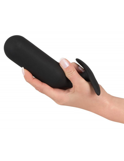Черная анальная пробка с утяжелением Anal Trainer Large - 17,5 см.