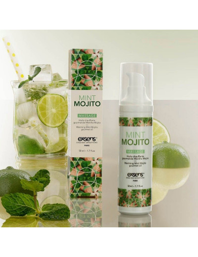 Разогревающее массажное масло с ароматом мохито Gourmet Mint Mojito - 50 мл.