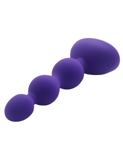 Фиолетовый анальный вибростимулятор Anal Beads S - 14,5 см.
