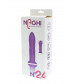 Фиолетовый вибратор-ротатор NAGHI NO.24 RECHARGEABLE VIBRATOR - 17,5 см.