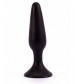 Чёрная анальная пробка с ограничительным основанием LURE ME Silicone Anal Plug - 12,1 см.