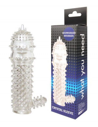 Закрытая прозрачная насадка Crystal sleeve - 12,8 см.