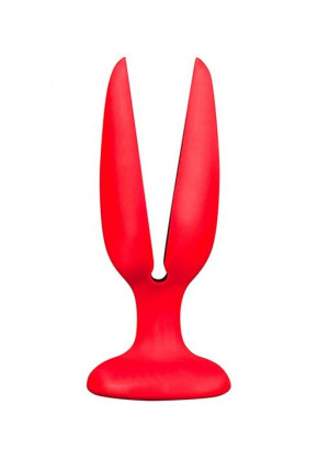Красная пробка-бутон MENZSTUFF FLOWER BUTT PLUG 5INCH - 13,5 см.