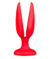 Красная пробка-бутон MENZSTUFF FLOWER BUTT PLUG 5INCH - 13,5 см.