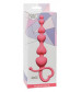 Розовая анальная цепочка Begginers Beads - 18 см.