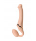 Телесный безремневой вибрострапон Silicone Bendable Strap-On M