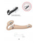 Телесный безремневой вибрострапон Silicone Bendable Strap-On M