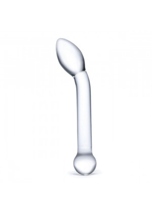 Прозрачный стеклянный фаллос для точки G Slimline G-Spot - 20 см.