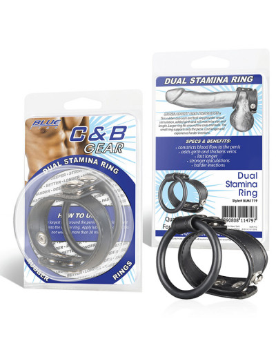 Двойное кольцо выносливости на пенис DUAL STAMINA RING