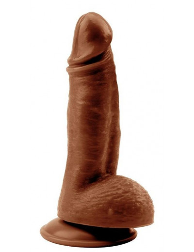 Коричневый фаллоимитатор Mighty Ravage Penis - 20 см.