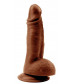 Коричневый фаллоимитатор Mighty Ravage Penis - 20 см.