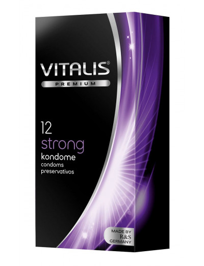 Презервативы с утолщённой стенкой VITALIS PREMIUM strong - 12 шт.