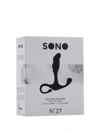Чёрный анальный массажер простаты Prostate Massager No.27 - 12,5 см.