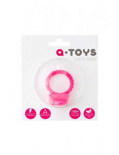 Розовое силиконовое виброкольцо A-toys