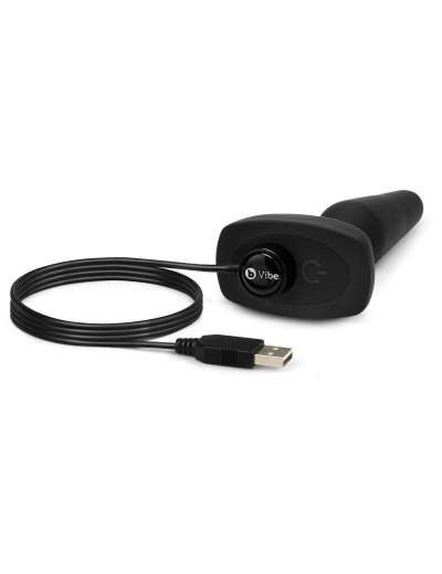 Чёрная анальная вибропробка с 3 источниками вибрации TRIO REMOTE CONTROL PLUG BLACK - 13,5 см.