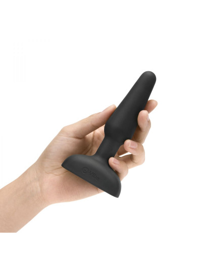 Чёрная анальная вибропробка с 3 источниками вибрации TRIO REMOTE CONTROL PLUG BLACK - 13,5 см.