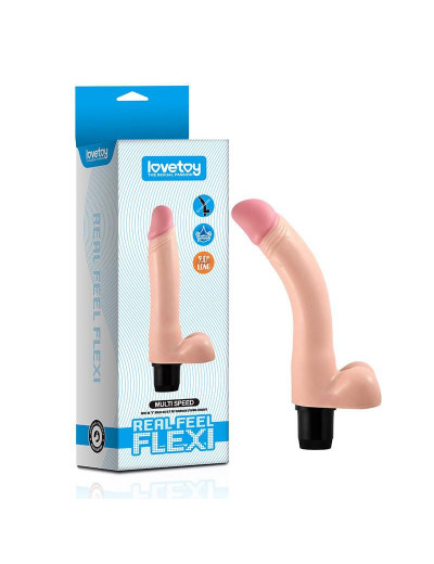 Гнущийся вибратор-реалистик Real feel Flexi Vibrator - 22,5 см.