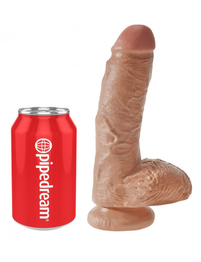 Фаллоимитатор-мулат 8  Cock with Balls - 21,3 см.