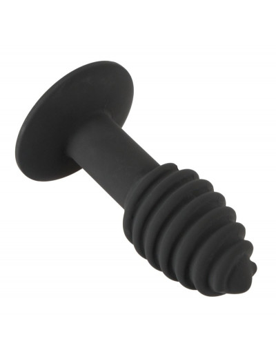 Черная анальная вибропробка Twist Butt Plug - 10,7 см.