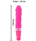 Розовый вибратор с рёбрышками и подогревом Warming Soft Vibrator - 22,8 см.