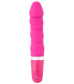 Розовый вибратор с рёбрышками и подогревом Warming Soft Vibrator - 22,8 см.
