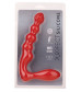 Красный силиконовый стимулятор PURRFECT SILICONE - 19 см.