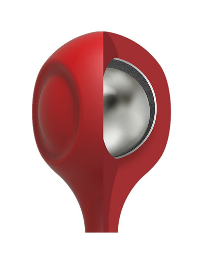 Красные утяжеленные анальные шарики Anal Essentials Weighted Silicone Anal Balls - 34,3 см.