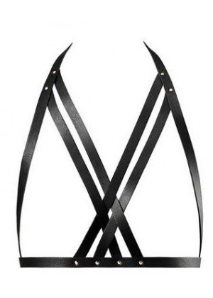 Черная упряжь Halter Bra Harness