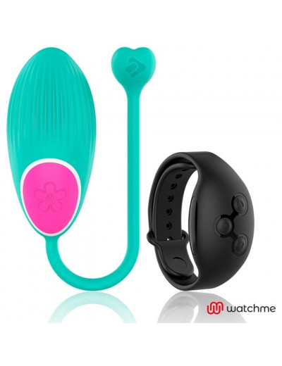 Зеленое виброяйцо с черным пультом-часами Wearwatch Egg Wireless Watchme